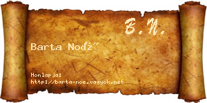 Barta Noé névjegykártya